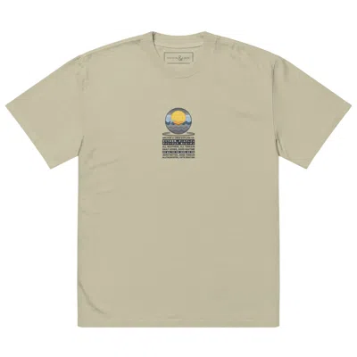 Anchor & Crew Neutrals Faded Eucalyptus Ocean Drift Surf Explore Co. Oversized Cotton T-shirt - Women