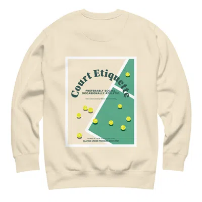 Anchor & Crew Neutrals Natural Court Etiquette Tennis Club League Organic Cotton Sweatshirt - Women