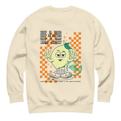 Anchor & Crew Neutrals Natural Lemon Fresh Dial-a-local Organic Cotton Sweatshirt - Women In Yellow