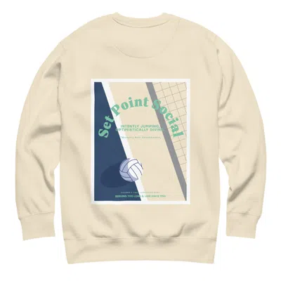 Anchor & Crew Neutrals Natural Set Point Social Volleyball Club League Organic Cotton Sweatshirt - Men