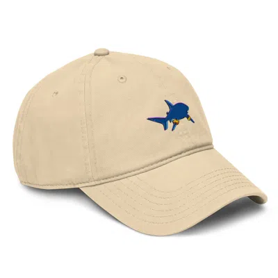 Anchor & Crew Neutrals Natural Shark Gone Swimming In The Wild Cotton Embroidered Cap - Men
