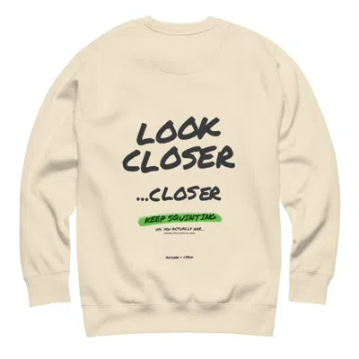 Anchor & Crew Neutrals Natural Small Print Annotations Organic Cotton Sweatshirt - Men