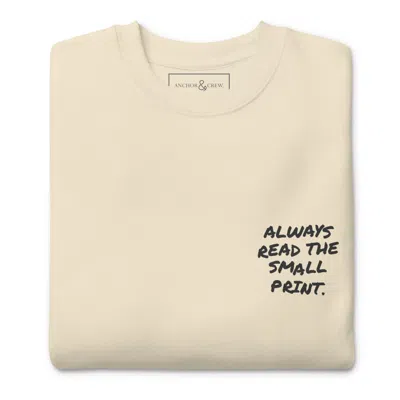 Anchor & Crew Neutrals Natural Small Print Annotations Organic Cotton Sweatshirt - Women