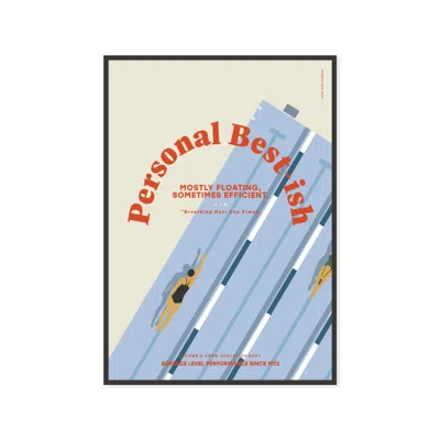 Anchor & Crew Personal Best-ish Swimming Club League Matte Art Print In White