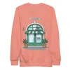 Anchor & Crew Pink Dusty Rose Gustatory Coffee & Chats Cotton Blend Embroidered Sweatshirt - Men In Pink