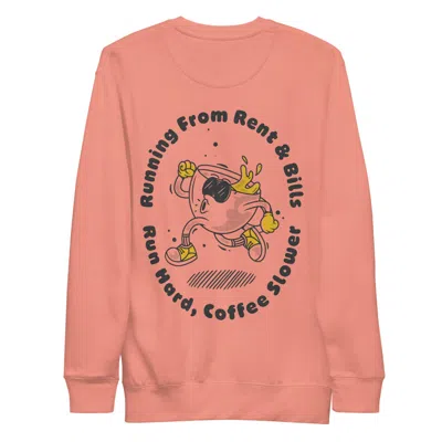 Anchor & Crew Pink Dusty Rose Gustatory Coffee Over Bills Cotton Blend Embroidered Sweatshirt - Women