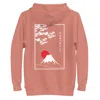 Anchor & Crew Pink Dusty Rose Mount Fuji Landmark Cotton Blend Hoodie - Women In Pink