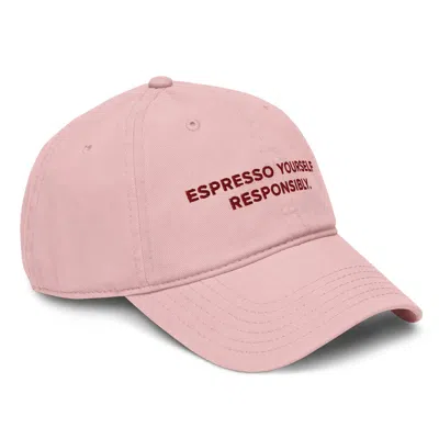 Anchor & Crew Pink Rose Gustatory Espresso Yourself Responsibly. Cotton Embroidered Cap - Men