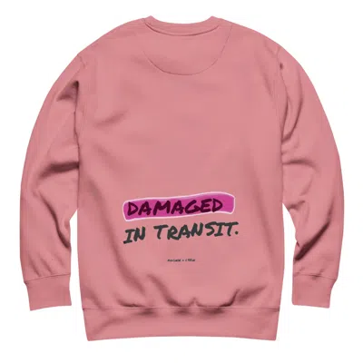 Anchor & Crew Rose Pink Out For Delivery Annotations Organic Cotton Sweatshirt - Women
