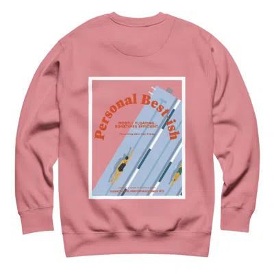 Anchor & Crew Rose Pink Personal Best-ish Swimming Club League Organic Cotton Sweatshirt - Women