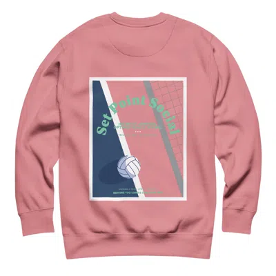 Anchor & Crew Rose Pink Set Point Social Volleyball Club League Organic Cotton Sweatshirt - Men