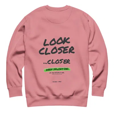 Anchor & Crew Rose Pink Small Print Annotations Organic Cotton Sweatshirt - Women