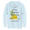 Anchor & Crew Sky Blue Cactus Slow Sundays Running Club Cotton Blend Hoodie - Women In Blue