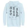 Anchor & Crew Sky Blue Gustatory Barcelona Coffee Scene Cotton Blend Embroidered Hoodie - Women In Blue