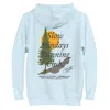 Anchor & Crew Sky Blue Mountain Pine Slow Sundays Running Club Cotton Blend Hoodie - Men In Blue