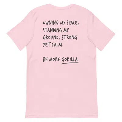 Anchor & Crew Soft Pink Think Ocean Gorilla Aspirations Cotton Embroidered T-shirt - Women