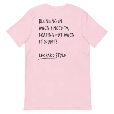 Anchor & Crew Soft Pink Think Ocean Leopard Aspirations Cotton Embroidered T-shirt - Men