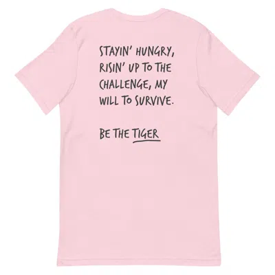 Anchor & Crew Soft Pink Think Ocean Tiger Aspirations Cotton Embroidered T-shirt - Men