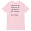 Anchor & Crew Soft Pink Think Ocean Tiger Aspirations Cotton Embroidered T-shirt - Women In Pink