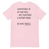 Anchor & Crew Soft Pink Think Ocean Turtle Aspirations Cotton Embroidered T-shirt - Women In Pink