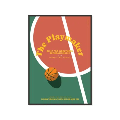 Anchor & Crew The Playmaker Basketball Club League Matte Art Print In White