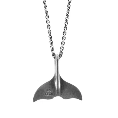Anchor & Crew Think Ocean Big Whale Silver Necklace Pendant - Men