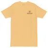 Anchor & Crew Vintage Yellow Gustatory Originals Coffee Blossom Heavy Cotton Embroidered T-shirt - Women In Yellow
