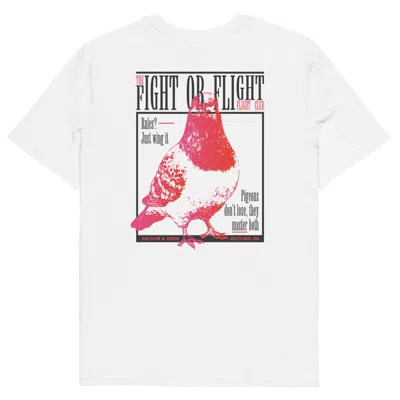 Anchor & Crew White Eight Fight Or Flight Club Editions Organic Cotton T-shirt - Men