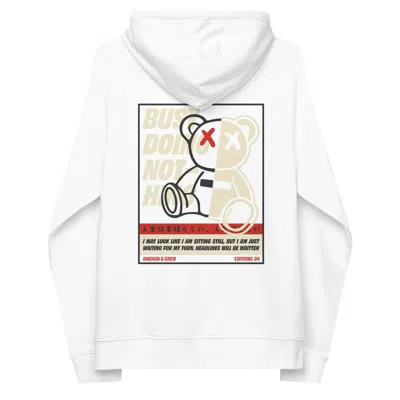 Anchor & Crew White Four Busy Doing Nothing Editions Organic Cotton Hoodie - Women