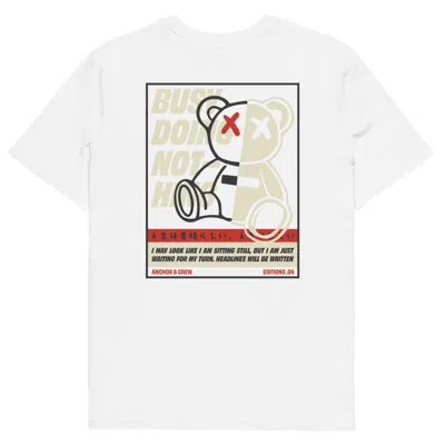 Anchor & Crew White Four Busy Doing Nothing Editions Organic Cotton T-shirt - Women