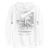 Anchor & Crew White Gustatory London Coffee Scene Cotton Blend Embroidered Hoodie - Women In White