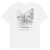 Anchor & Crew White Gustatory London Coffee Scene Organic Cotton Embroidered T-shirt - Women In White