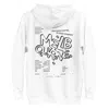 Anchor & Crew White Gustatory Melbourne Coffee Scene Cotton Blend Embroidered Hoodie - Women In White