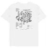 Anchor & Crew White Gustatory Melbourne Coffee Scene Organic Cotton Embroidered T-shirt - Women In White