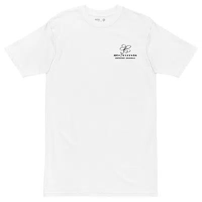 Anchor & Crew White Gustatory Originals Coffee Blossom Heavy Cotton Embroidered T-shirt - Women