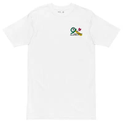 Anchor & Crew White Gustatory Originals Shapes & Sizes Heavy Cotton Embroidered T-shirt - Men