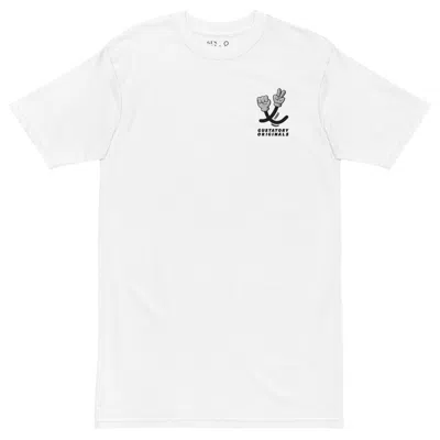 Anchor & Crew White Gustatory Originals Sustainability Crisis Heavy Cotton Embroidered T-shirt - Women