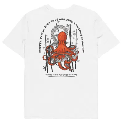 Anchor & Crew White Octopus Another Good Day Organic Cotton T-shirt - Men