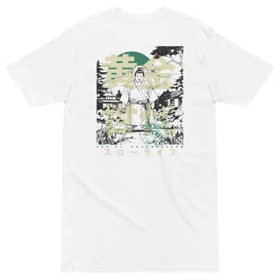Anchor & Crew White One Sumo Japan Era Heavy Cotton T-shirt - Women