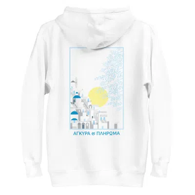 Anchor & Crew White Santorini Landmark Cotton Blend Hoodie - Women