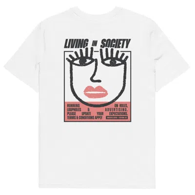 Anchor & Crew White Six Living In Society Editions Organic Cotton T-shirt - Men