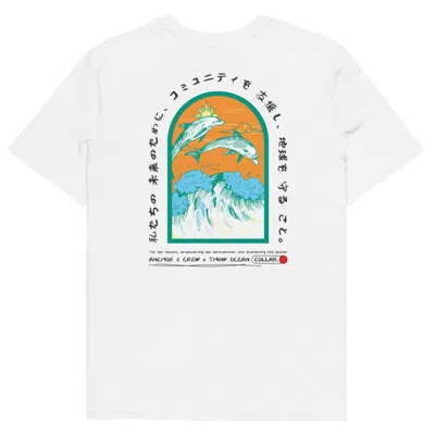 Anchor & Crew White Think Ocean Five Japan Gurafiku Organic Cotton T-shirt - Men