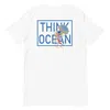 Anchor & Crew White Think Ocean Jellyfish Fluorescence Cotton Embroidered T-shirt - Men In White