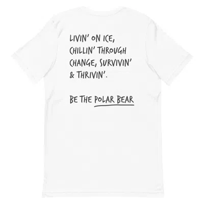 Anchor & Crew White Think Ocean Polar Bear Aspirations Cotton Embroidered T-shirt - Women