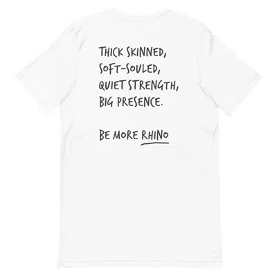Anchor & Crew White Think Ocean Rhino Aspirations Cotton Embroidered T-shirt - Women