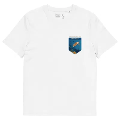Anchor & Crew White Think Ocean Turtle Love The Planet Organic Cotton T-shirt - Men