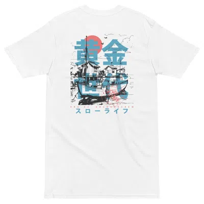 Anchor & Crew White Two Fisherman Japan Era Heavy Cotton T-shirt - Women