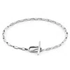 Anchor & Crew Women's Alex Twist Silver Chain T-bar Bracelet In Silver