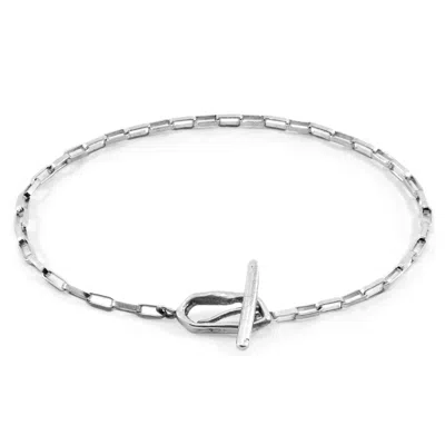 Anchor & Crew Women's Alex Twist Silver Chain T-bar Bracelet