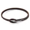 Anchor & Crew Women's Brown / Silver Mocha Brown Orla Silver & Nappa Leather Bracelet In Multi
